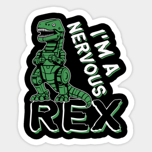 Disney Pixar Toy Story I'm A Nervous Rex Retro Portrait Sticker